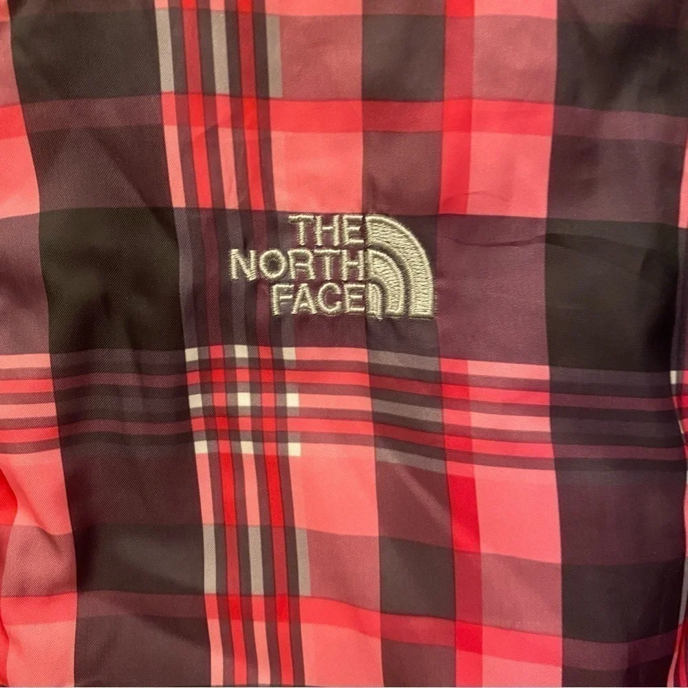 THE NORTH FACE Girls Pink Plaid Lightweight Zipped Jacket Size L(14/16)